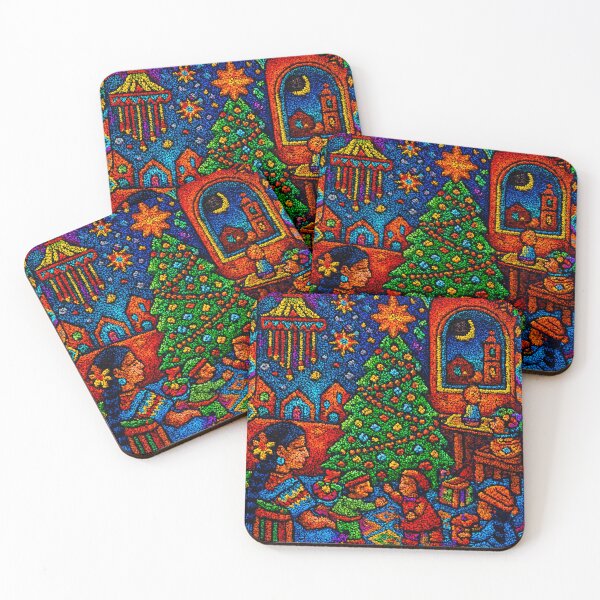 Item preview, Mexican Mosaic of a Happy Family Christmas designed and sold by JonelleTshirts.
