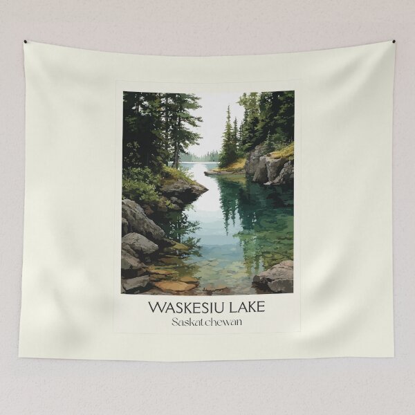 Item preview, Waskesiu Lake Saskatchewan | Prince Albert National Park Nature Art Print designed and sold by TuncGK.