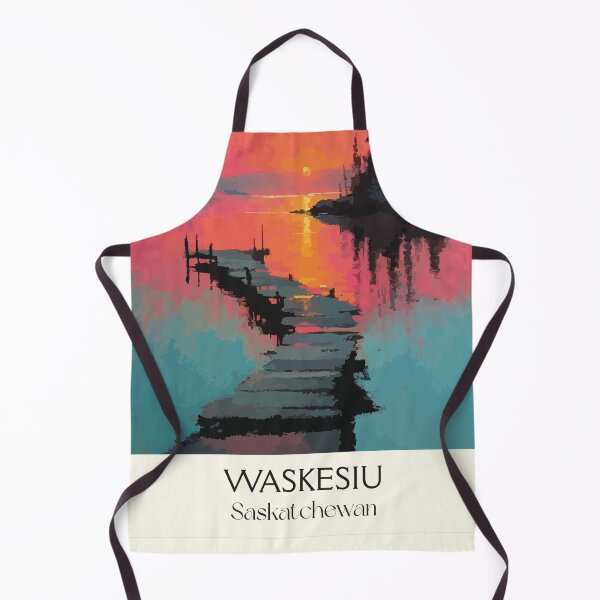 Item preview, Waskesiu Saskatchewan Sunset | Pink Sky Lake Dock Art Print designed and sold by TuncGK.