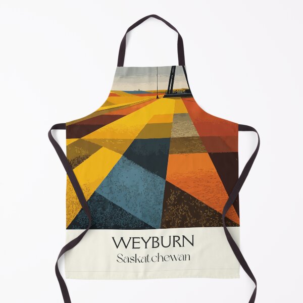 Item preview, Weyburn Saskatchewan Industry | Oil Pump Jack & Fields Art Print designed and sold by TuncGK.