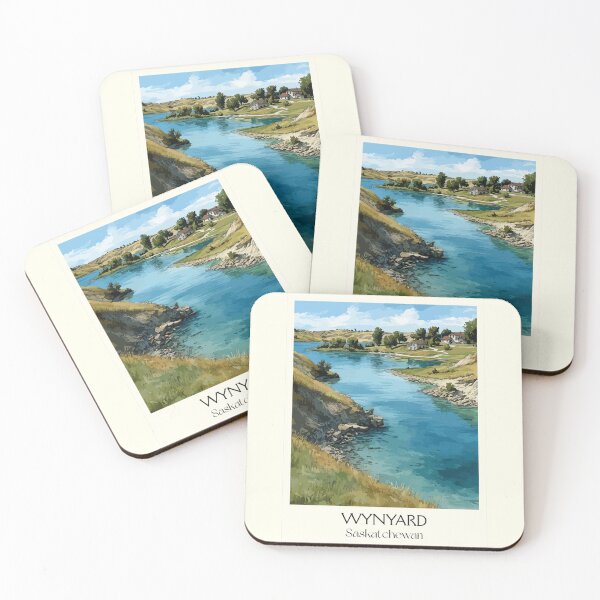 Item preview, Wynyard Saskatchewan Landscape | Winding Creek & Green Fields Art Print designed and sold by TuncGK.