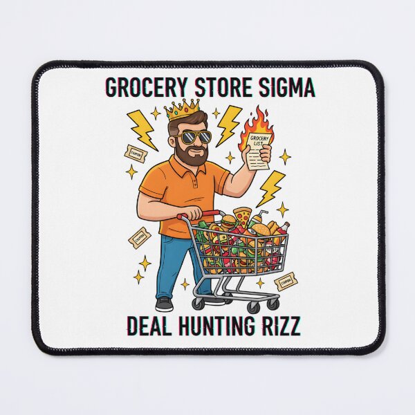 Item preview, Grocery Sigma Rizz: Winning Shopping Art designed and sold by AnnDesignStudio.