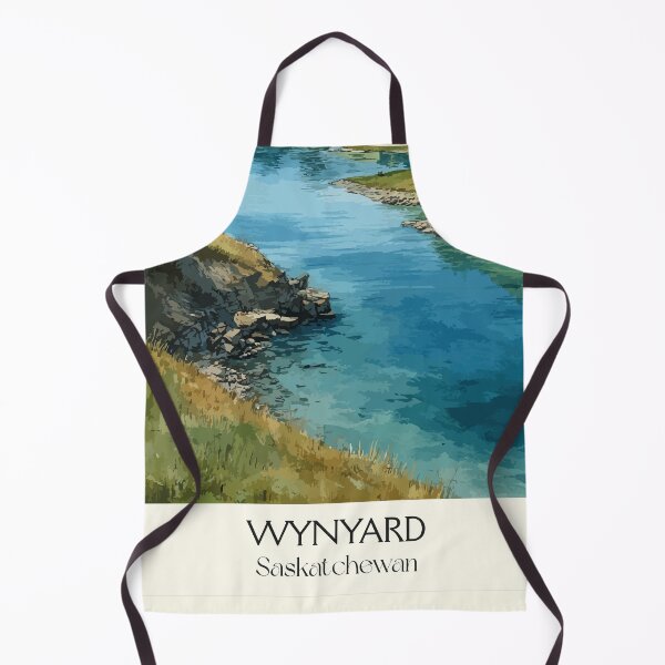 Item preview, Wynyard Saskatchewan Landscape | Winding Creek & Green Fields Art Print designed and sold by TuncGK.