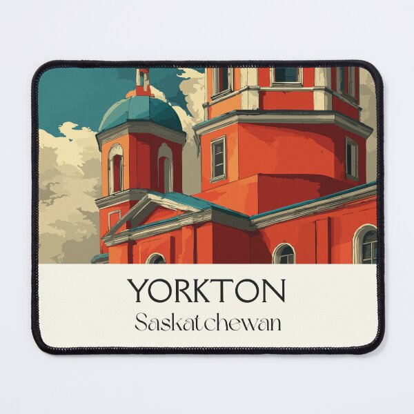 Item preview, Yorkton Saskatchewan Architecture | Historic Red Domed Building Art Print designed and sold by TuncGK.