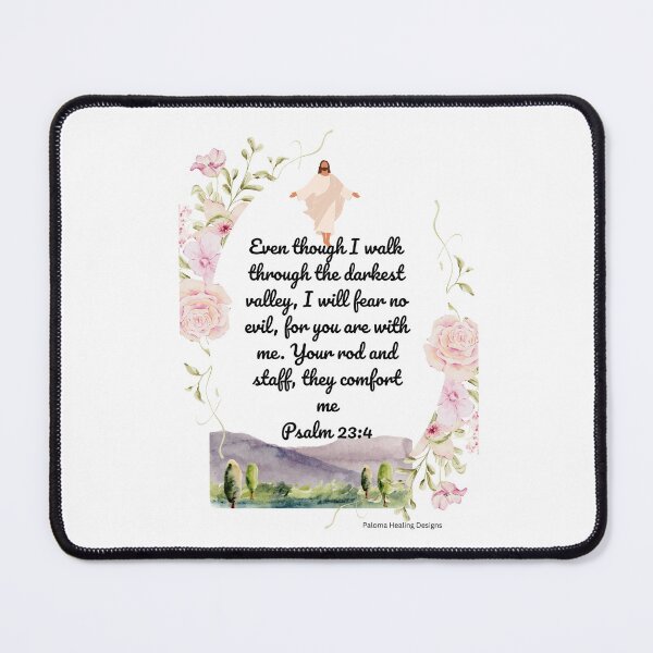 Item preview, Psalm 23:4 Christ image in Mountain Valley designed and sold by PalomaHealing24.