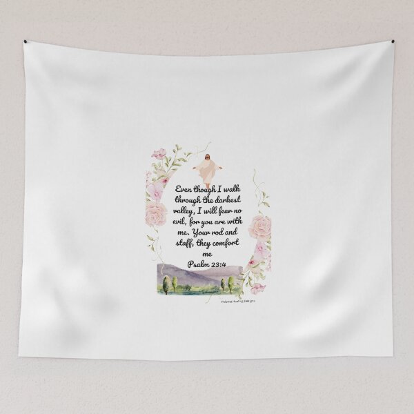 Item preview, Psalm 23:4 Christ image in Mountain Valley designed and sold by PalomaHealing24.
