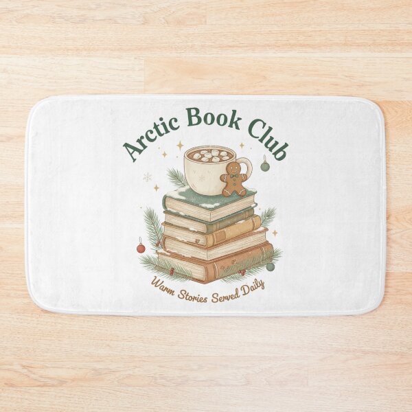 Item preview, Arctic Book Club – Cozy Christmas Book Lover Design with Cocoa & Books designed and sold by PrintedWithSoul.