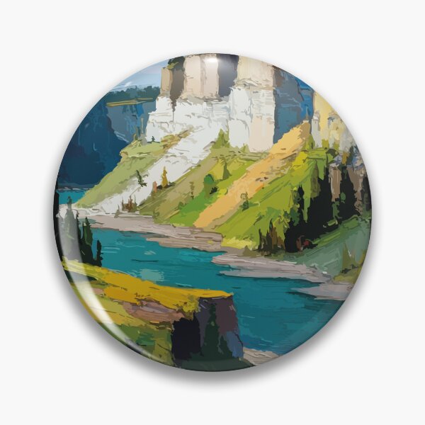 Item preview, South Saskatchewan River Valley | Cliffs & Waterway Art Print designed and sold by TuncGK.