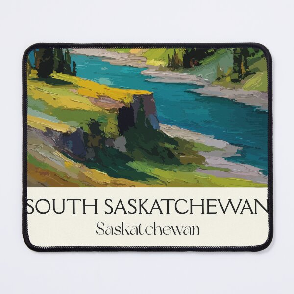 Item preview, South Saskatchewan River Valley | Cliffs & Waterway Art Print designed and sold by TuncGK.