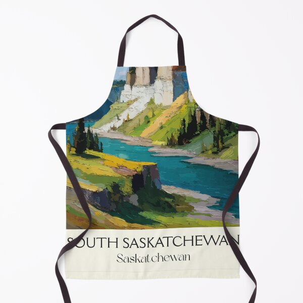 Artikelvorschau, Südsaskatchewan River Valley | Kunstdruck „Klippen und Wasserwege“ entworfen und verkauft von TuncGK.
