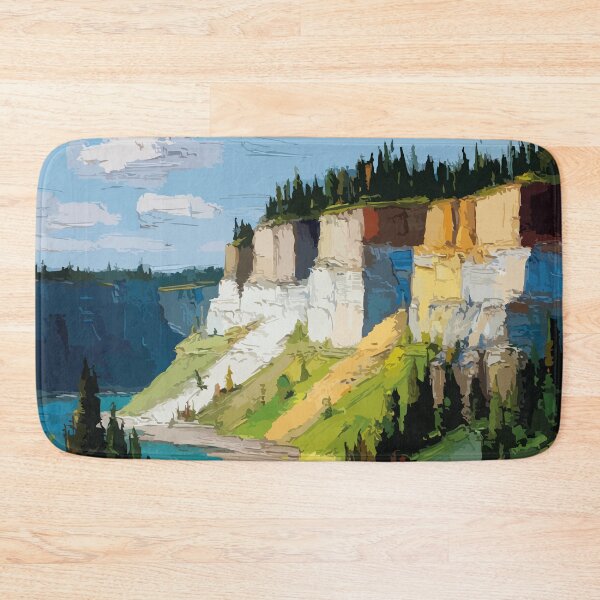Item preview, South Saskatchewan River Valley | Cliffs & Waterway Art Print designed and sold by TuncGK.
