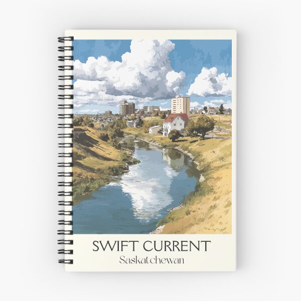 Item preview, Swift Current Saskatchewan | Rolling Hills & Historic Town Art Print designed and sold by TuncGK.