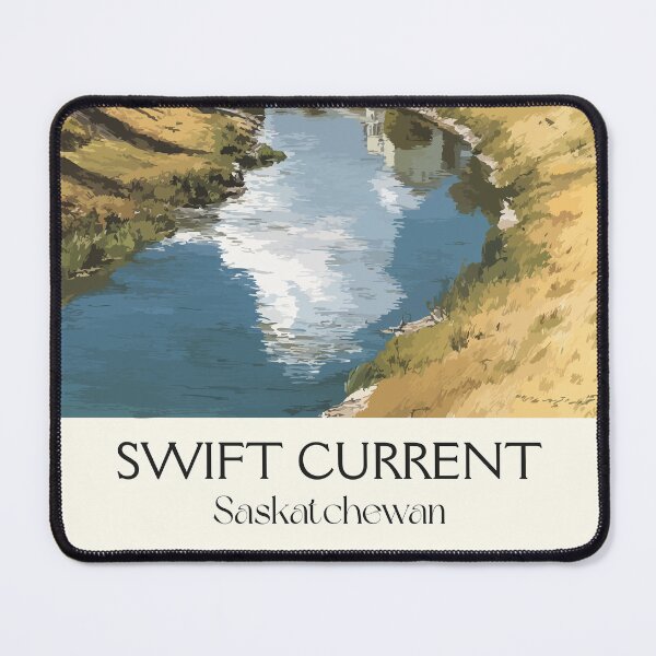 Item preview, Swift Current Saskatchewan | Rolling Hills & Historic Town Art Print designed and sold by TuncGK.