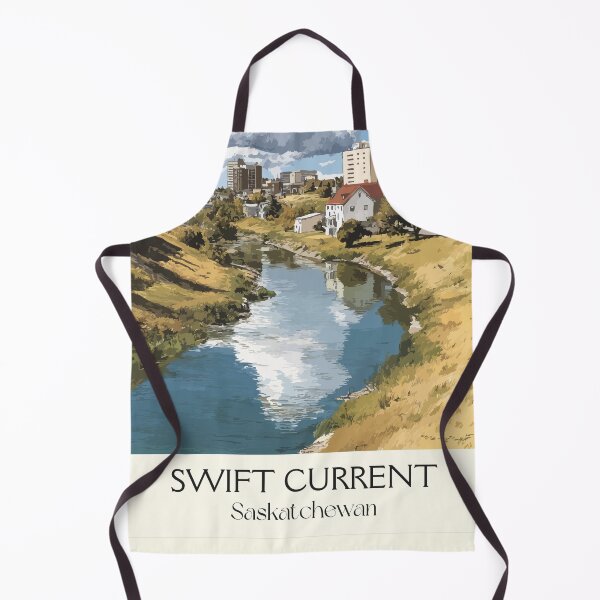Item preview, Swift Current Saskatchewan | Rolling Hills & Historic Town Art Print designed and sold by TuncGK.