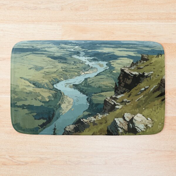 Item preview, Tisdale Saskatchewan Valley | River & Green Slopes Art Print designed and sold by TuncGK.