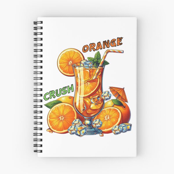 Item preview, Orange Crush - a glass filled with orange juice, ice cubes, and a straw. designed and sold by SplashPixel.