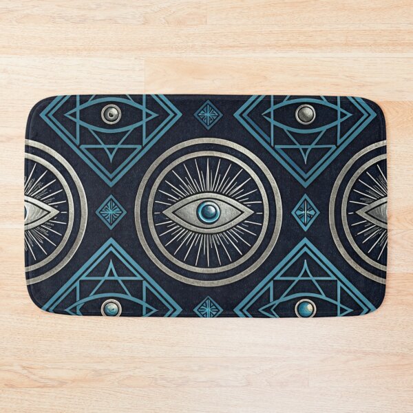 Item preview, Metallic silver evil eye symbols designed and sold by Lucky 777.