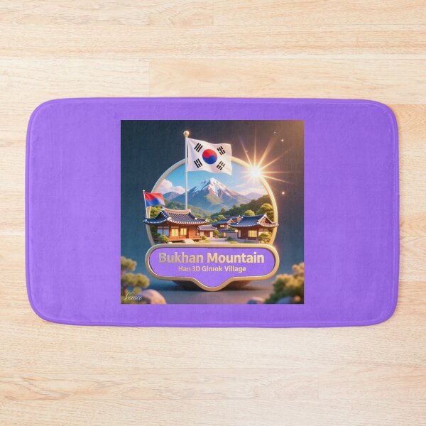 Item preview, Brilliant Bukhan Mountain Hanok Village – 3D Glorious Label,   designed and sold by PaintMeWorld.