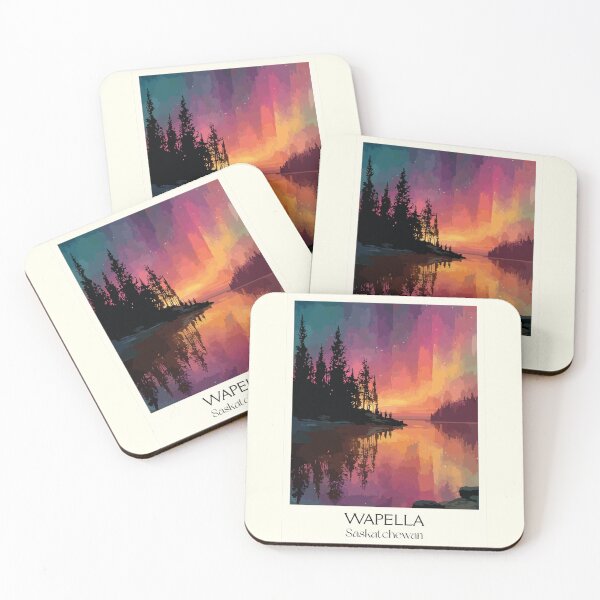Item preview, Wapella Saskatchewan Nature | Sunset Reflection & Trees Art Print designed and sold by TuncGK.
