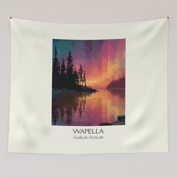 Item preview, Wapella Saskatchewan Nature | Sunset Reflection & Trees Art Print designed and sold by TuncGK.