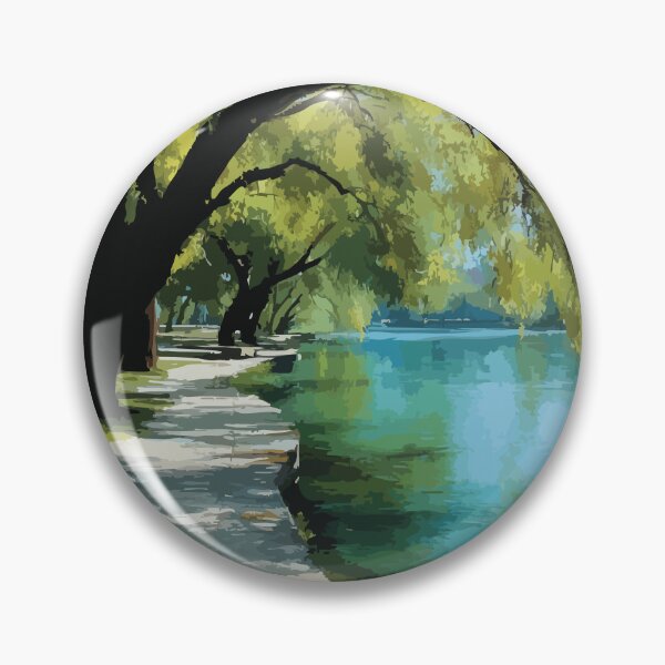 Item preview, Wascana Centre Regina | Willow Trees & Lake Path Art Print designed and sold by TuncGK.