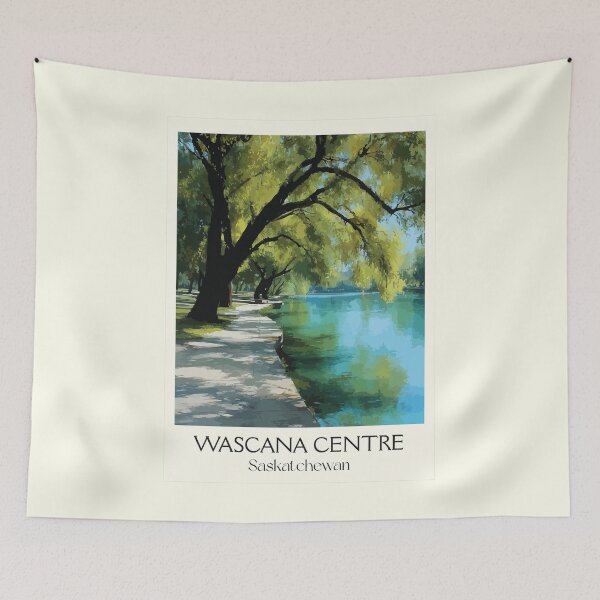 Item preview, Wascana Centre Regina | Willow Trees & Lake Path Art Print designed and sold by TuncGK.