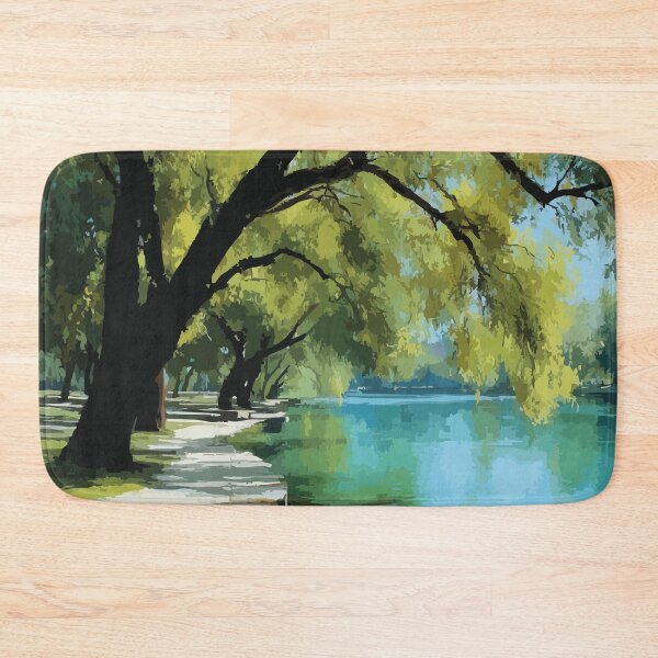 Item preview, Wascana Centre Regina | Willow Trees & Lake Path Art Print designed and sold by TuncGK.
