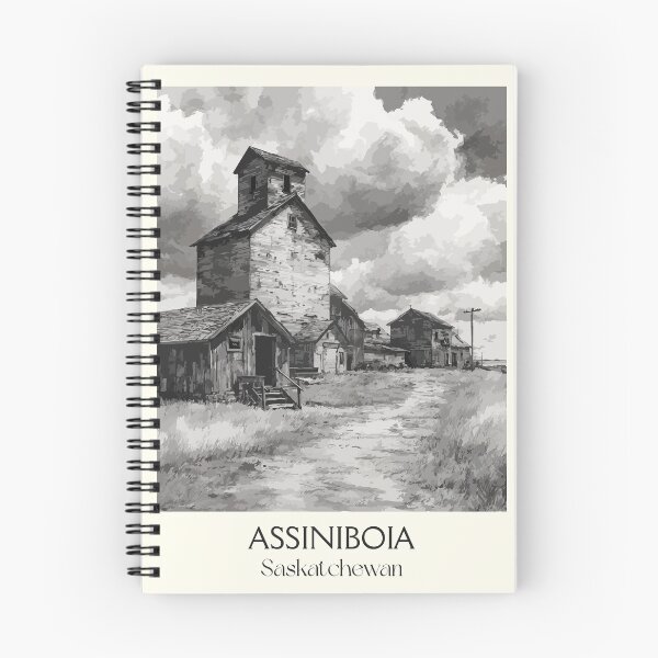 Item preview, Assiniboia Saskatchewan History | Vintage Grain Elevator Art Print designed and sold by TuncGK.