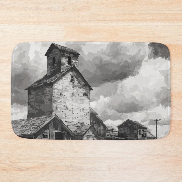 Item preview, Assiniboia Saskatchewan History | Vintage Grain Elevator Art Print designed and sold by TuncGK.