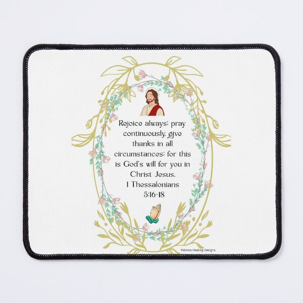 Item preview, Christ image rejoice always scripture designed and sold by PalomaHealing24.