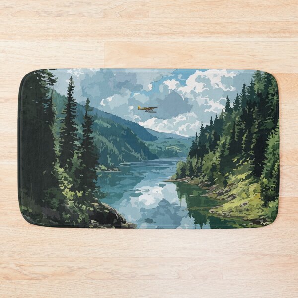 Item preview, Big River Saskatchewan | Boreal Forest & Water Reflection Art Print designed and sold by TuncGK.