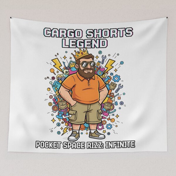Item preview, Cargo Shorts Legend: Infinite Pocket Power designed and sold by AnnDesignStudio.