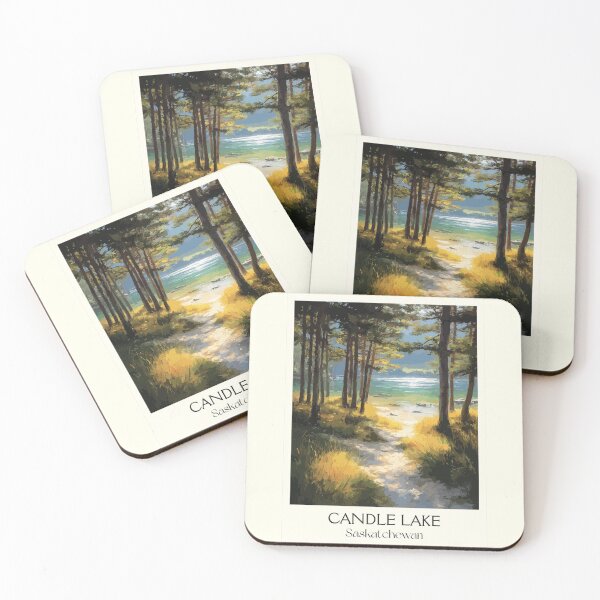 Item preview, Candle Lake Saskatchewan | Sandy Beach & Pine Trees Art Print designed and sold by TuncGK.