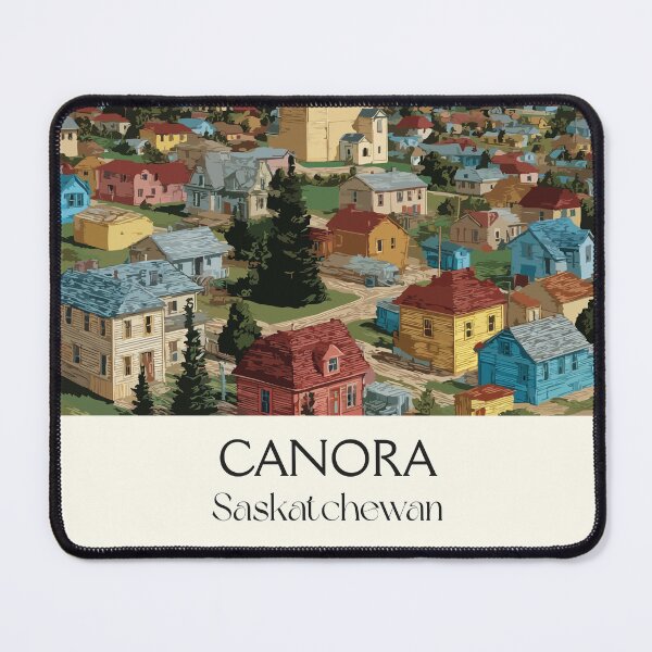 Item preview, Canora Saskatchewan | Townscape & Blue Sky Art Print designed and sold by TuncGK.
