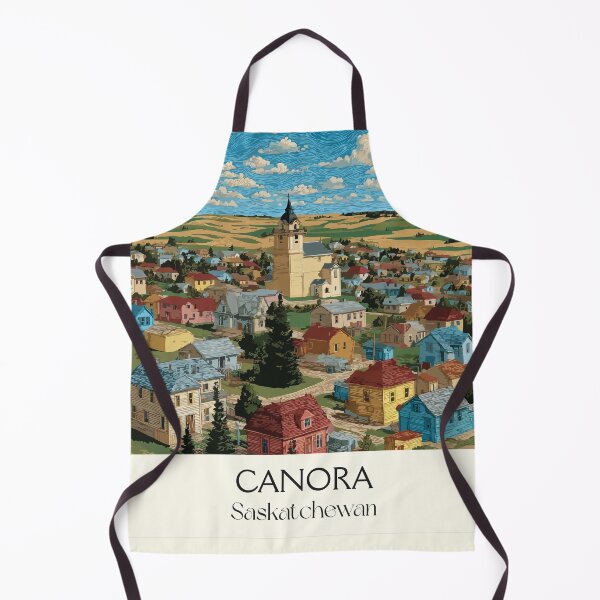 Item preview, Canora Saskatchewan | Townscape & Blue Sky Art Print designed and sold by TuncGK.