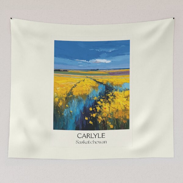 Item preview, Carlyle Saskatchewan | Golden Canola Fields Art Print designed and sold by TuncGK.