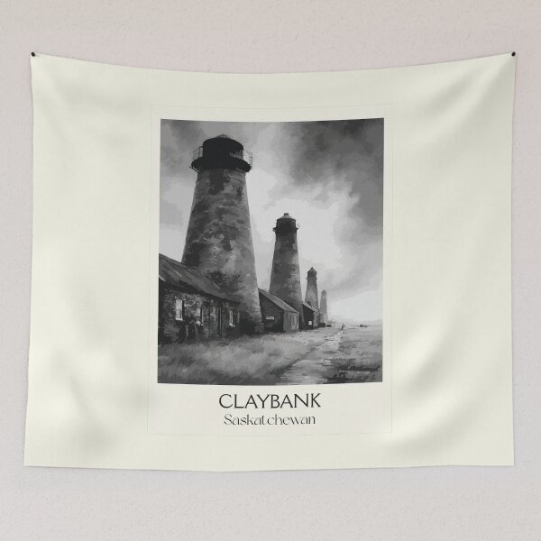 Item preview, Claybank Saskatchewan | Historic Brick Plant Industrial Art Print designed and sold by TuncGK.