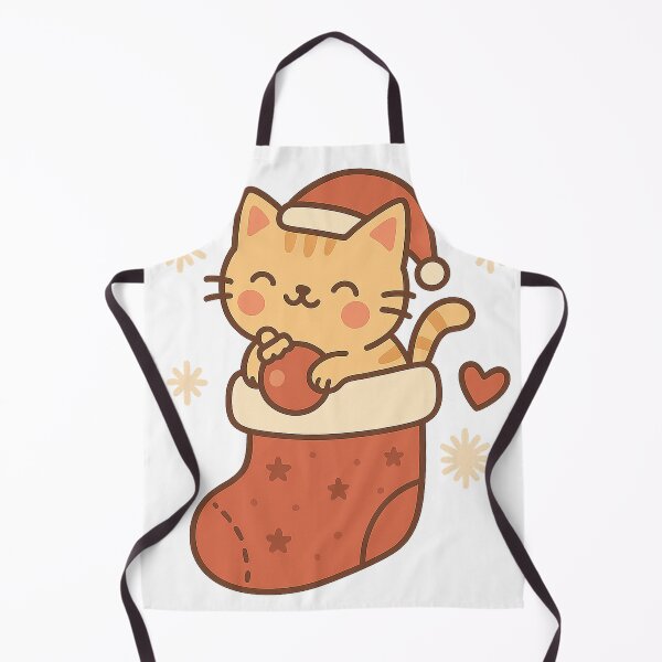 Artikelvorschau, Niedliche Kawaii-Weihnachtskatze im Strumpf – Festliche Weihnachtskatzenillustration entworfen und verkauft von StyleLap.
