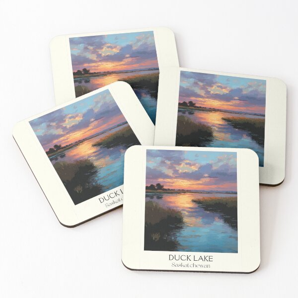 Item preview, Duck Lake Saskatchewan | Wetlands Sunset & Reeds Art Print designed and sold by TuncGK.