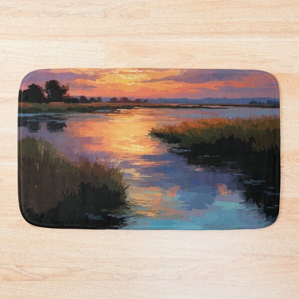 Item preview, Duck Lake Saskatchewan | Wetlands Sunset & Reeds Art Print designed and sold by TuncGK.