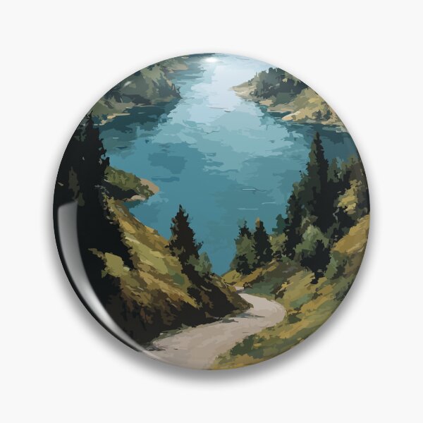 Item preview, Echo Valley Provincial Park | River & Hills Landscape Art Print designed and sold by TuncGK.
