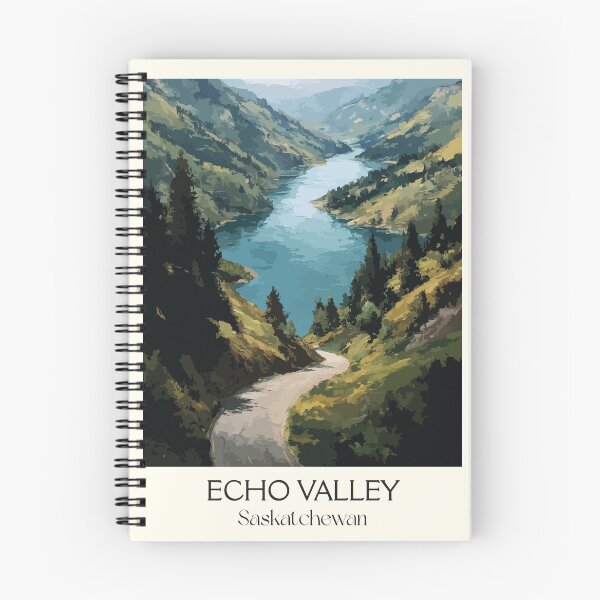 Item preview, Echo Valley Provincial Park | River & Hills Landscape Art Print designed and sold by TuncGK.