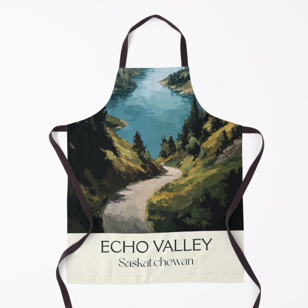 Item preview, Echo Valley Provincial Park | River & Hills Landscape Art Print designed and sold by TuncGK.