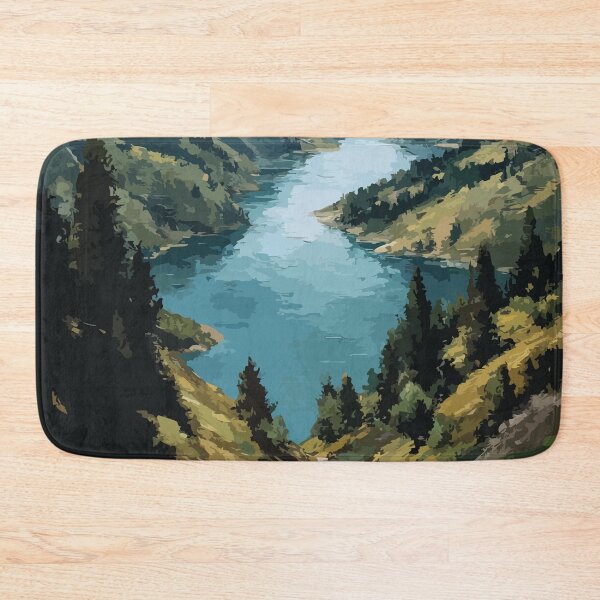 Item preview, Echo Valley Provincial Park | River & Hills Landscape Art Print designed and sold by TuncGK.