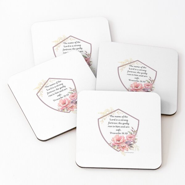 Item preview, Pink peonies, strong fortress, Bible scripture designed and sold by PalomaHealing24.