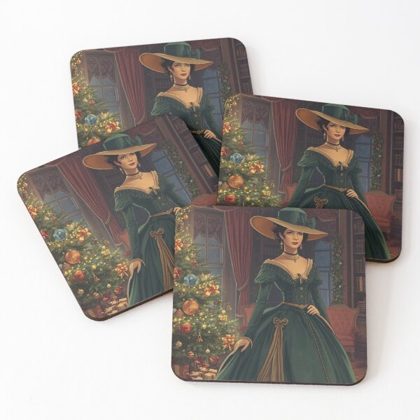 Item preview,  Lady victorian in Green Dress - Elegant Historical Portrait Art Print designed and sold by freackly.