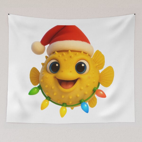 Item preview, Christmas Pea Puffer Fish designed and sold by Sillytoe.