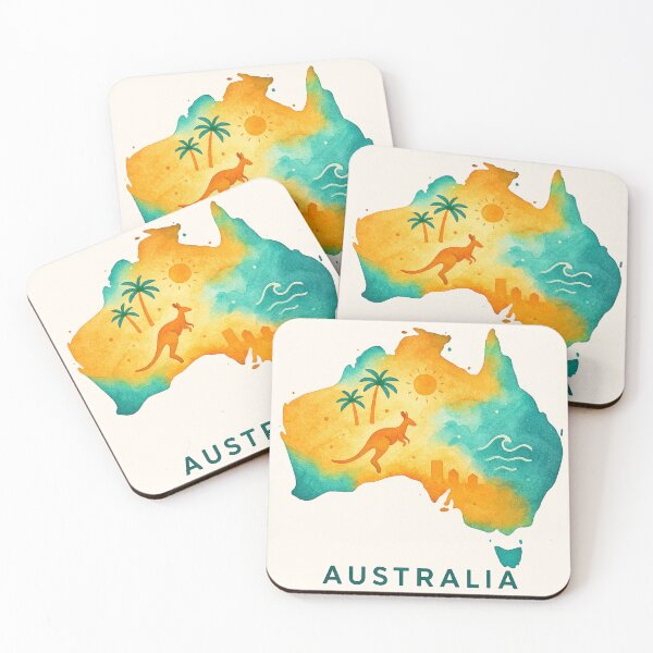 Item preview, Stylized Australia Map – Modern Artistic Design designed and sold by TendenciaImpressa.