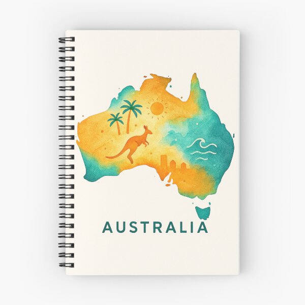 Item preview, Stylized Australia Map – Modern Artistic Design designed and sold by TendenciaImpressa.