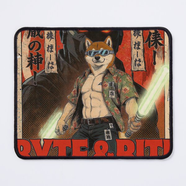 Item preview, Byte & Bite Syndicate - Retro Yakuza Shiba Inu Cyberpunk Dog Shirt designed and sold by ZyricZyric.